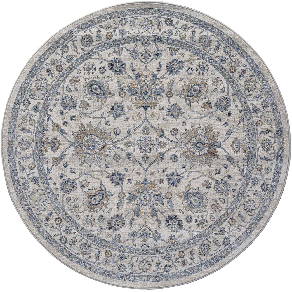 Da Vinci Traditional Round Circle Rug 57166 6464 in Beige